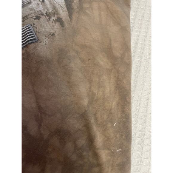 The Mountain Mens Cotton Y2K Green Tie Dye Bull Dog Army Graphic Tee Size 2XL - Picture 14 of 14